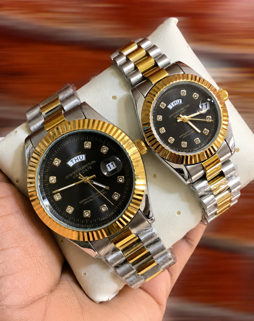 Luxury Couple Watch Set – Premium Design / طقم ساعات فاخرة للزوجين – تصميم راقٍ