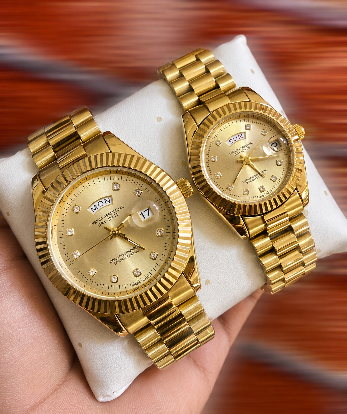 Luxury Couple Watch Set – Premium Design / طقم ساعات فاخرة للزوجين – تصميم راقٍ