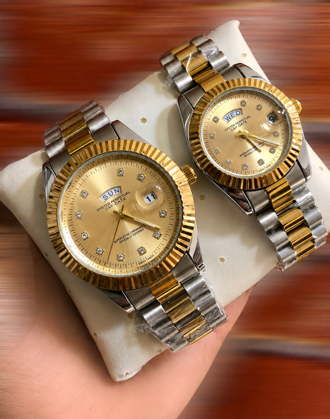 Luxury Couple Watch Set – Premium Design / طقم ساعات فاخرة للزوجين – تصميم راقٍ