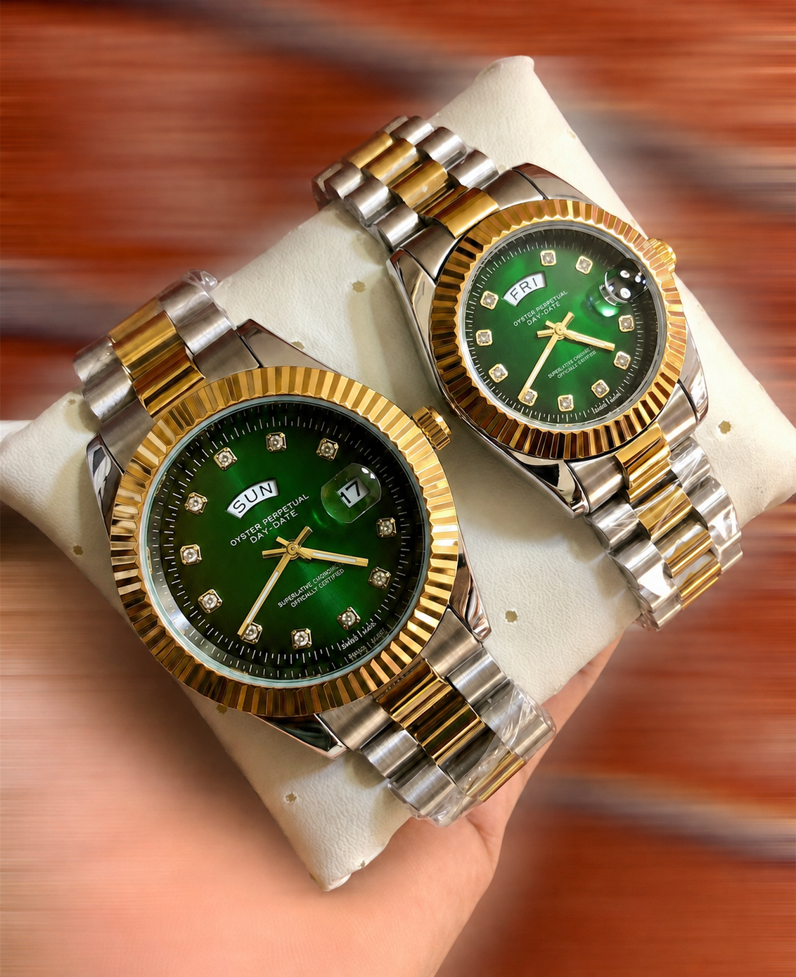 Luxury Couple Watch Set – Premium Design / طقم ساعات فاخرة للزوجين – تصميم راقٍ