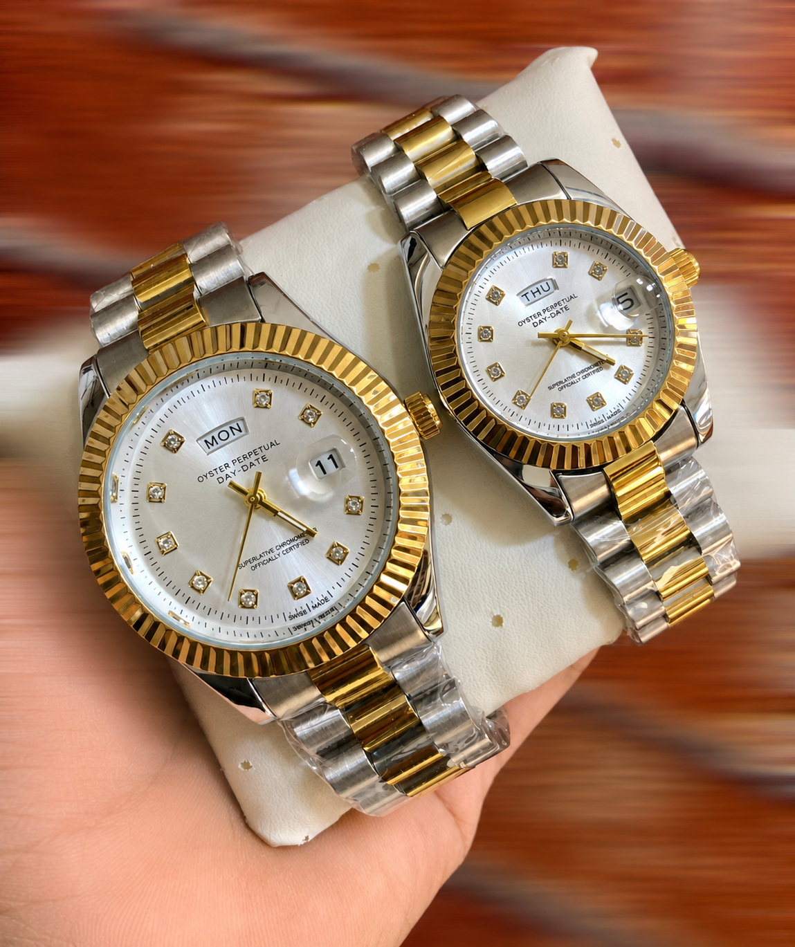 Luxury Couple Watch Set – Premium Design / طقم ساعات فاخرة للزوجين – تصميم راقٍ