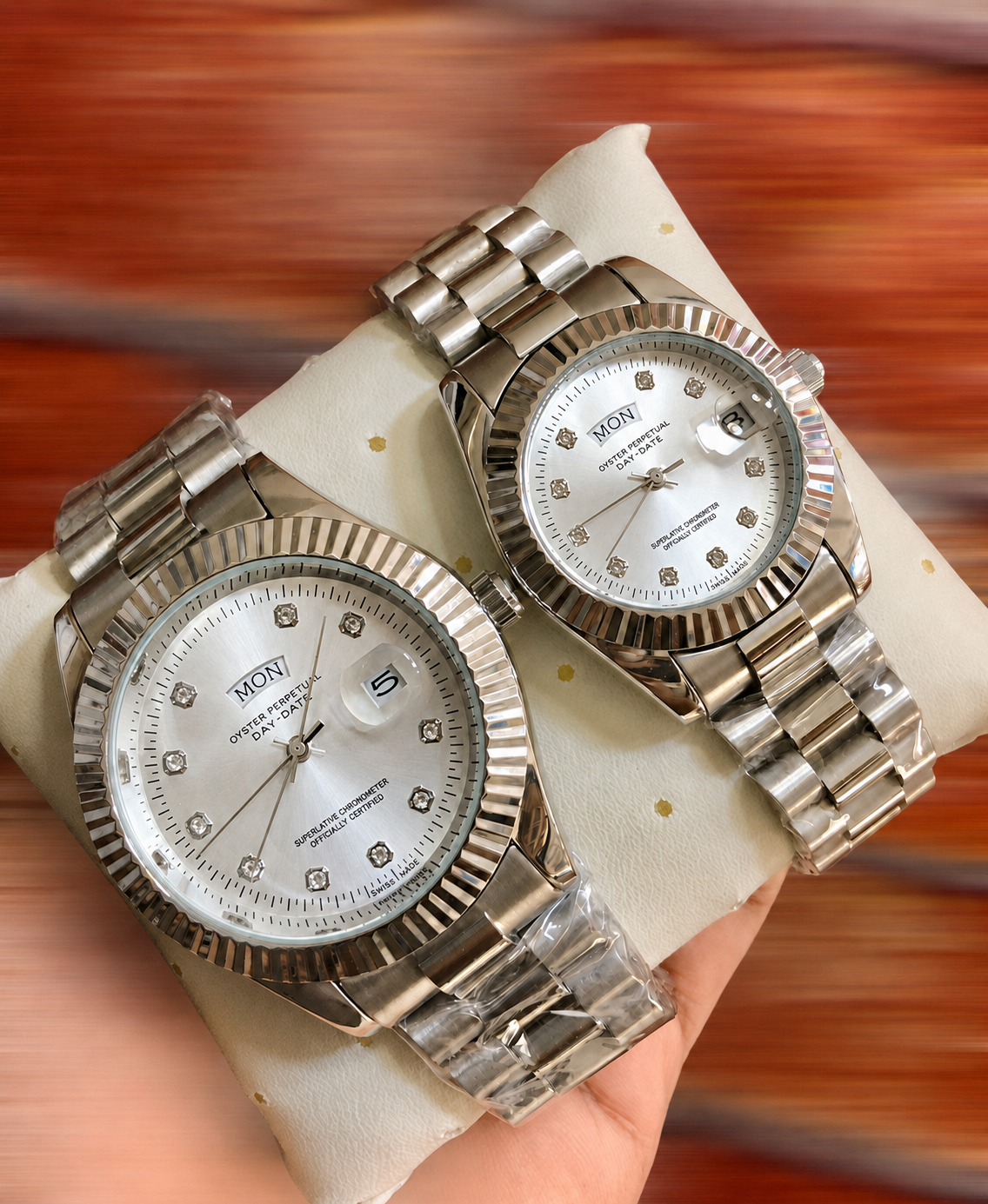 Luxury Couple Watch Set – Premium Design / طقم ساعات فاخرة للزوجين – تصميم راقٍ