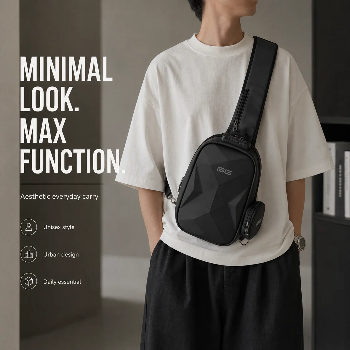 Aesthetic Shoulder Bag for Men &amp; Women | حقيبة كتف أنيقة للرجال والنساء